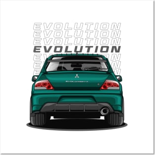 Lancer EVO IX GT (Bluish Green Pearl) Posters and Art